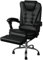 MT MALATEC Bürostuhl Chefsessel Drehstuhl Ergonomischer Schreibtischstuhl Kunstlederbezug 16224, Farbe:Schwarz/Black