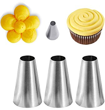 Round Nozzle for Macarons,Round Piping Nozzle#12,8mm,3 Pcs