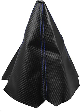 X AUTOHAUX Auto Schaltmanschette Abdeckung Universal Schaltknauf PVC PU blaue Stiche
