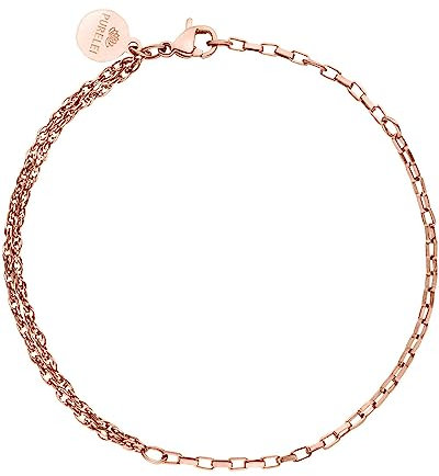Purelei® Kumu O Mix Armband (Roségold) – Elegantes, verspieltes Damen Armband mit Plättchen – Edelstahl 18K – Verstellbare Länge 16,5/18,5/20 cm – Hawaiianisch inspiriert