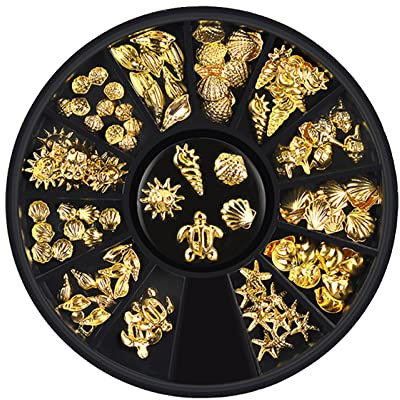 vsilay 1 Box Muscheln Harz Füllstoffe Seestern Seepferdchen für Muschel für Schildkröte Harz Füllung Charms für Harz Schmuck Herstellung Nagel