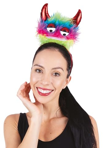 P'TIT CLOWN - Serre-tête Fantaisie Multicolore, Accessoire pour Carnaval, Halloween, Fêtes Costumées