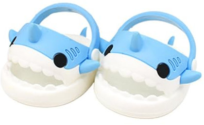 niannyyhouse 20 cm Plüschpuppe Hai Schuhe Sandalen Hausschuhe 8 Zoll Weiche Gefüllte Plüschtier Zubehör Dress Up (Blau), Mehrfarbig