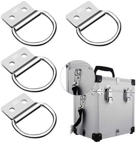 Ansodo 4 Stück D Ring Zurröse,zurrösen für anhänger,für Wohnmobil Zubehör, Campingausrüstung, Pkw Anhänger,für Boote, Anhänger, Fracht, Lastwagen