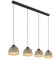 INNOVATE LED Pendelleuchte schwarz Bambus Pendelleuchte Esstisch Lampen hängend Hängelampe Wohnzimmer 4x E27 Hängeleuchten & Pendelleuchten Hängeleuchte schwarz 4 flammig Bambus Lampe Halbkorb