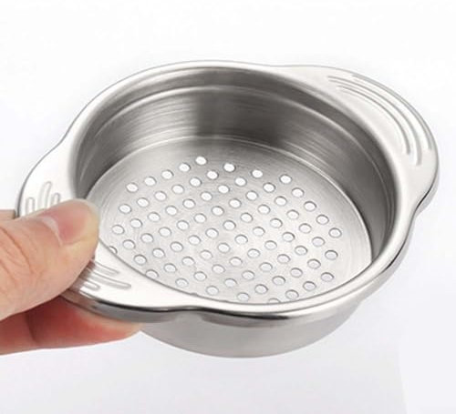 Escurridor de acero inoxidable 304, escurridor de latas, colador de latas de alimentos, 11,5 x 9,2 x 2,5 cm