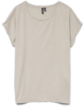 VERO MODA VMLAVA Glitter SS TOP Stripe GA NOO Oatmeal/Gold Lurex