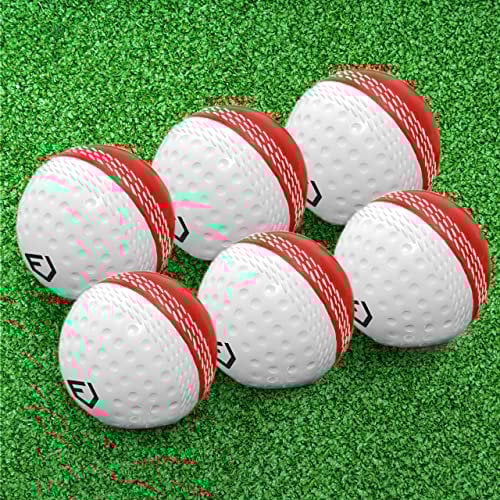 Fortress Reverse Cricket Swing Ball – Bälle in Rot/Weiß und Rosa/Weiß (Rot + Weiß, 6 Packung)