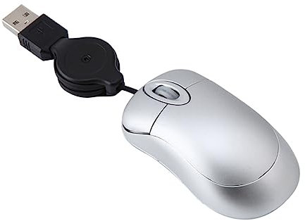 Angoily Souris USB Mini Rétractable Ergonomique Et Portable pour Ordinateur Portable Optique Dpi