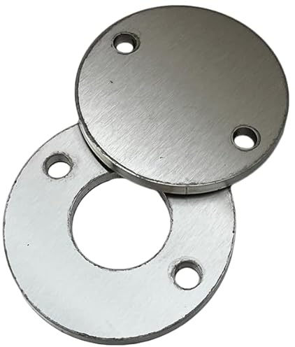 Ronden gelocht, Edelstahl V2A Runde Edelstahlplatte Endkappe Deckel Flansch Edelstahlkappe Ankerplatte Rohrabschluss Platte Blech Rund Rohrverschluss Geländer VA A2 AISI304 AISI 304 (Ø 80 x 5 mm)