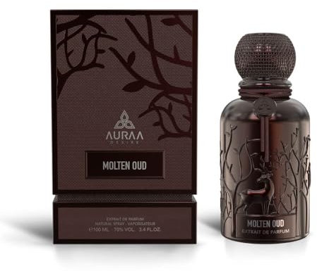 Auraa Desire Molten Oud Extrait-Parfüm, 100 ml, von – starker holziger Oud-Duft – Extrait-Parfüm für Männer und Frauen