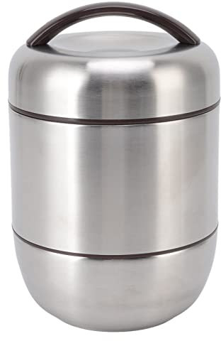 Box Aislante de Acero Inoxidable 304 Contenedor de Almuerzo de 4 Capas con Compartimento Apilable a Prueba de Fugas Térmica Lonchera para Oficina, Trabajo,