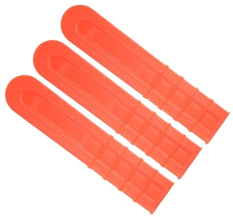PATIKIL 20 Inch Chainsaw Bar Cover, 3Pcs Chainsaw Scabbard Plastic Durable Chain Saw Bar Protective Cover for Garden Accessories Replacement, Orange