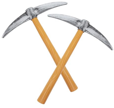 DEARMAMY Halloween Dwarf Cosplay Spade, 2pcs Fake Axes Cosplay Gnome Accessories Foam Prop Faux Model for Carnival Costumes Performance