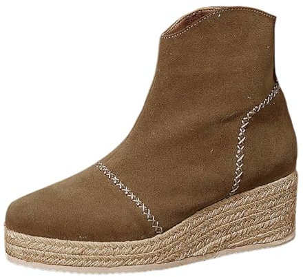 Stivaletti Donna con Tacco e Plateau Discoteca Stivaletti Donna con Tacco Largo Scarpe Impermeabili Donna Texani Texani Stivali Donna Gambale Curvy Stivaletto Bambina Stivali Donna con