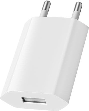 Caricatore USB Universale 5V 1A,Adattatore Presa alimentatore per i-Phone 14/13/12/11/11 pro/10/XS SE Max XR 8 7 6 6s Plus/Samsung/Xiaomi/huawei,Caricabatterie Sicuro e Leggero per Casa e Viaggio