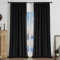 Joydeco 100% Blickdicht Samt Vorhänge mit Kräuselband 2 er Set H 240 x B 140 Schwarz Schienensystem Schiebevorhang Verdunkelung Thermovorhang Kälteschutz Gardinen Schlafzimmer Wohnzimmer Curtains