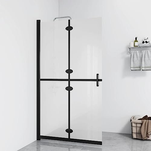 Paroi de douche pliable en verre ESG givré 120 x 190 cm