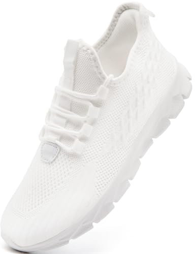 FZJIALI Sneakers Damen Laufschuhe Weiss Schuhe Damen Sommer Turnschuhe Leichte Gym Schuhe Sport Fitnessschuhe Joggingschuhe Hallenschuhe Sneaker Weiß 38