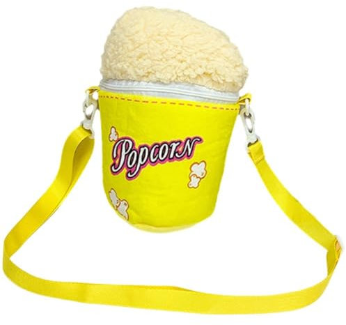 Muteitt Niedliche Popcorn-Schulranzen-umhängetasche, Neuartige Popcorn-Form, Umhängetasche, Handtasche, Geldbörse Für Damen Und Mädchen