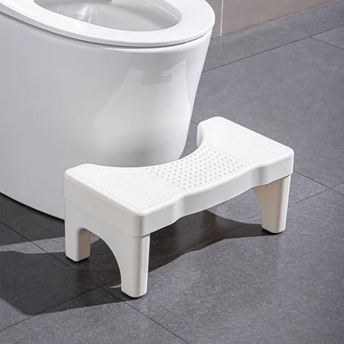 Toilettenhocker Erwachsene | Ergonomischer WC-Hocker gegen Hämorrhoiden, Verstopfung & Reizdarmsyndrom | Anti-Rutsch, 16 cm Höhe für gesunde Hockstellung | Leicht & Platzsparend 39x22x16 cm