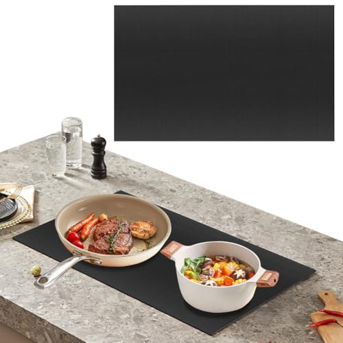 78 x 52 cm Große Induktion Schutzmatte, Silikon Induktionskochfeld Schutzmatte, Induction Cooker Silikonmatte, HitzebestäNdiges Wärmeisolierte Pad für Induktionsherd, Herdabdeckung Induktionsfeld