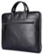VON HESSEN Laptoptasche aus echtem Nappa-Leder bis 16 Zoll - Aktentasche Herren & Damen - Luxuriöse Echtleder Arbeitstasche für Büro & Alltag - Laptop Hülle in Schwarz Glatt