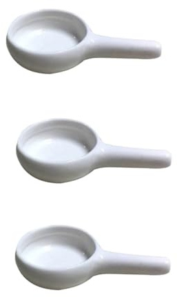 Piattini Porta Candele in Materiale Ceramico Bianca 3 Pezzi per Tea | Vassoio Decorativo, Finitura Liscia e Lucida, per Living Space, Adatto a Incenso e Aromi