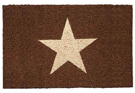 Betz Kokosmatte Fußmatte Fußabstreifer Schmutzfangmatte Stern braun Größe 40x60cm