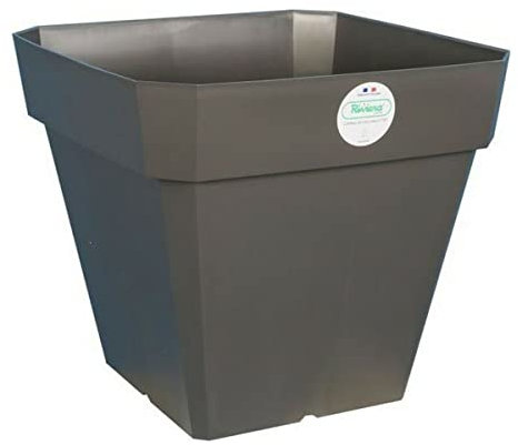 Riviera Pot à Soleilla Carré, 50cm Diamètre, Gris