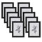 WOLTU Bilderrahmen 10x15cm 10er Set Fotorahmen Holzrahmen mit Passepartout, zum vertikalen oder horizontalen Aufhängen/Aufstellen, Posterrahmen Collage Wanddeko, Schwarz