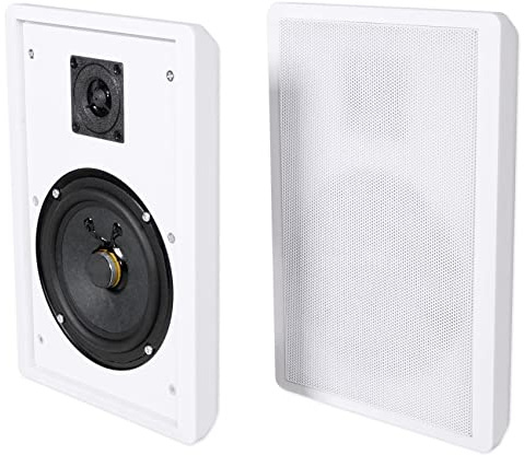 Rockville RockSlim White 5.25 Home Theater Wall Mount Speakers, Pair