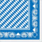 Sovie HORECA Serviette | Bavaria Raute | 40x40 cm 100 STK Tissue | Wiesn Festzelt Bayrisch Gastronomie (Blau)