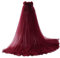GRACEART Damen Lange Tüll Röcke Abschlussball Abend Rock Elastic Bund Tutu (Weinrot)
