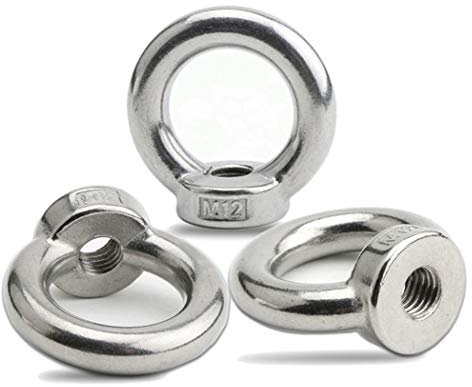 12PCS Écrou à oeil de levage, écrou à anneau femelle pour le levage de l'acier inoxydable 304Pack-of-12, M6
