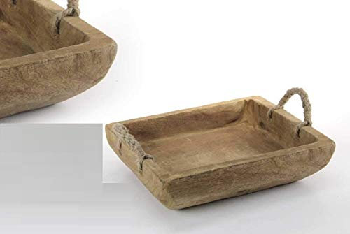 Gicos Piatto Vassoio Rettangolare centrotavola Cucina in Legno 38 * 30 * 10 cm RTO-756153