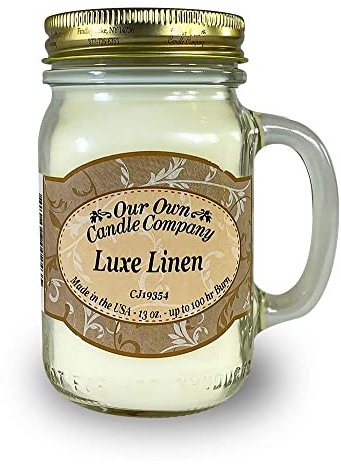 Our Own Candle Company Luxe Linen Duftkerze im Einmachglas, 313 g
