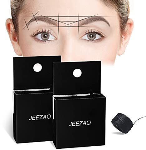 Augenbrauen Schnur Vorgefaerbter Faden Mikroblading,Brow Mapping String für Semi Permanentes Augenbrauen,Augenbrauenlineal Zubehoer