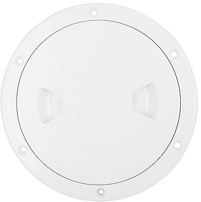 X AUTOHAUX 4 Boat White Circular Inspection Hatch Deck with Detachable Cover