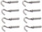 NUZAMAS Lot de 8 vis d'expansion M6 avec crochet en acier inoxydable 304 pour mur, maçonnerie, béton, expansion