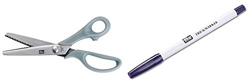 Prym 610555 Universal Zackenschere 8, 1/2 Zoll, 22 cm & Trick-Marker (selbstlöschend), violett