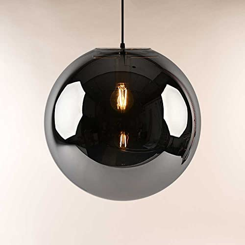 s.luce Orb Glaskugel Galerieleuchte 5m Abhängung, Farbe Gold/Rauch, Größe Ø 40cm