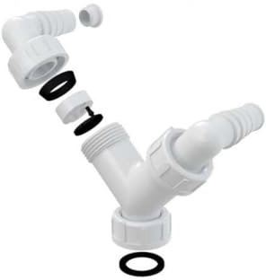 Alcaplast P148Z Doppelanschluss G1/17–23 mit Klappen