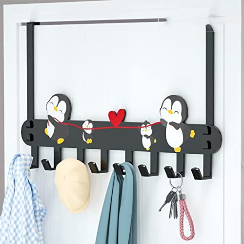 Au-dessus du support de crochet de la porte - 8 crochets, porte-manteau de porte en métal for entrée, crochet de porte en acier inoxydable, porte-porte, for les manteaux suspendus, robes de chapeaux d