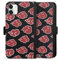 Klapphülle kompatibel mit Apple iPhone 11 Handyhülle aus Kunst Leder schwarz Flip Case Naruto Shippuden Pattern Akatsuki