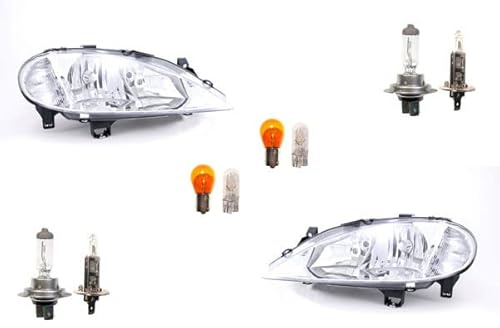 Johns, Scheinwerfer Halogen passend für Renault Megane I 99-03 Leuchtmittel Set Li. Re.