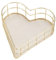 Aufbewahrungskörbe Herzförmige Drahtgitter-Organizerkorb Desktop Finishing-Korb Snacks Kleines Schmuck Kosmetik Organizer Box für Büro, Schlafzimmer, Badezimmer, Küche (Gold)
