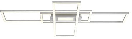 SellTec LED Deckenleuchte silber, inkl. Downlight, Deckenlampe mit CCT Lichttemperaturwechsel, dimmbar Fernbedienung