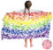 Ulticool Mikrofaser Kinder Handtuch 140 x 70 cm - Regenbogen Flagge Unicorn - Leicht Reisehandtuch Schnelltrocknend Badetuch Strandhandtuch Microfaser Microfiber - für Reise Strand Sport Kind Mädchen