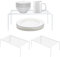iPEGTOP Large (15.7 x 9.4 Inch) Kitchen Freezer Cabinet Organizer Shelf, Set of 3 Rustproof Metal Wire Shelves Spice Shelf Rack Cupboard Storage for Fridge Pantries Countertops Utensils, White